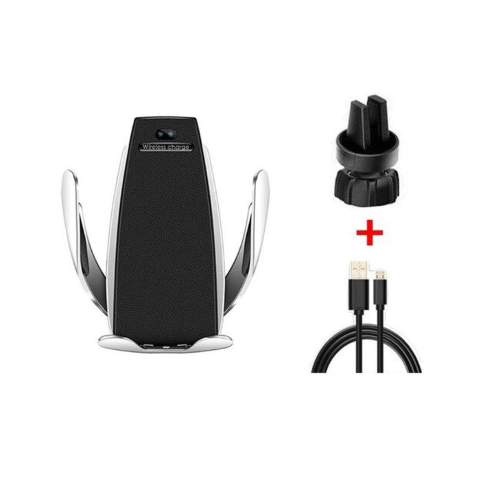 Draadloze oplader autotelefoonhouder, universeel en automatisch, voor alle smartphones.