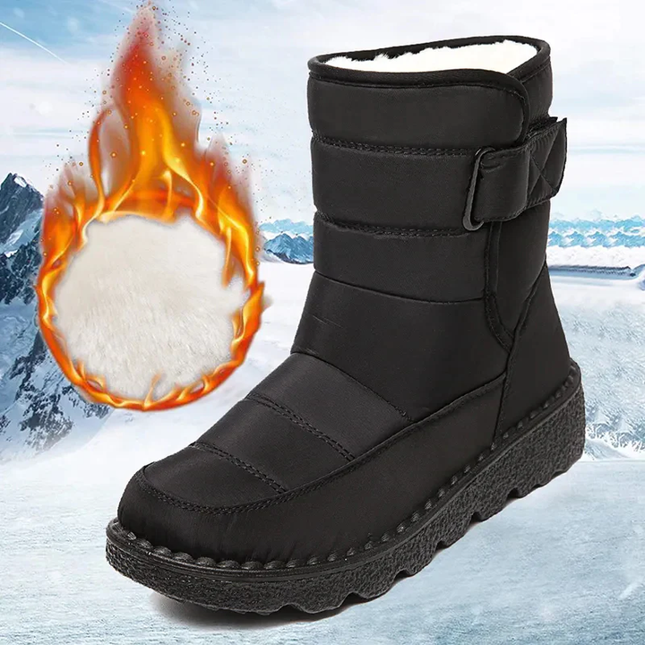 Warme waterdichte snowboots met plateauzool voor heren en dames, ideaal voor winterse avonturen.