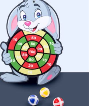 EducaPlak dartbord set voor kinderen, compleet met zachte pijltjes voor urenlang veilig speelplezier.