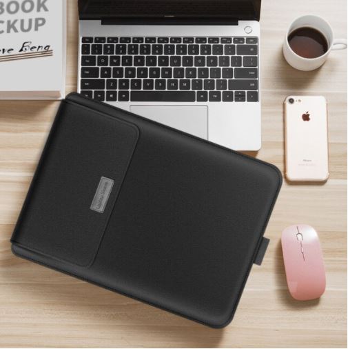 Stijlvolle ergonomische laptophoes die rug- en nekklachten vermindert door de ingebouwde standaard.