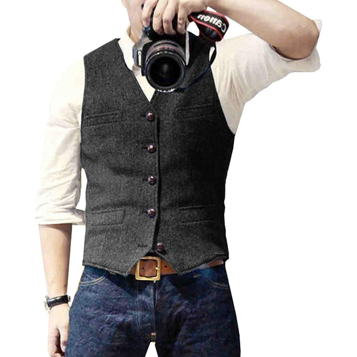 Tijdloos heren spijker vest, perfecte bovenkleding voor lente/zomer, comfortabel en modieus.