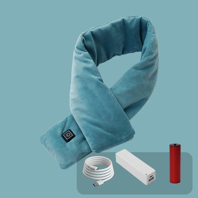 Uniseks Merel verwarmde sjaal van zacht fleece, USB oplaadbaar, ideaal voor winterse kou en outdoor.