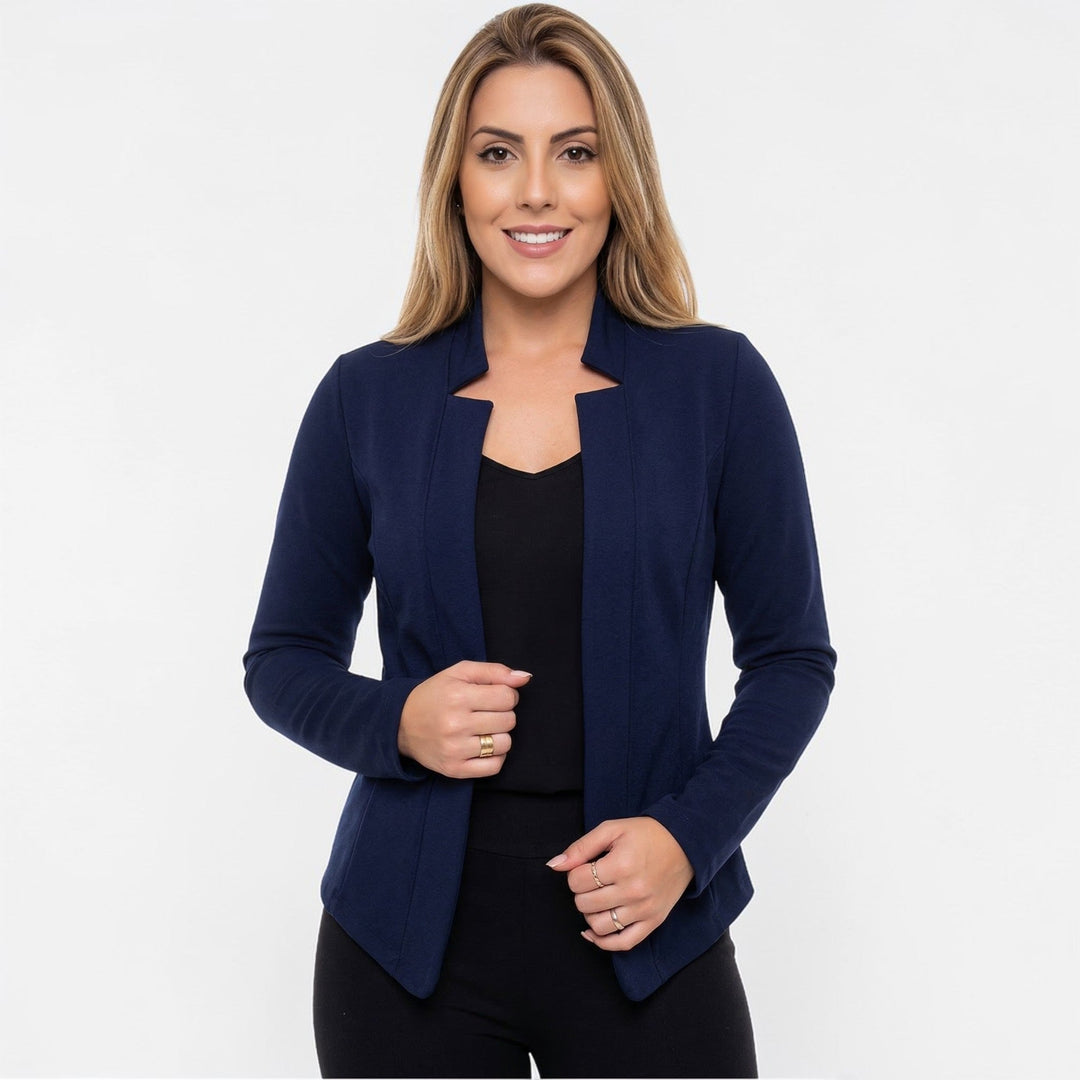 Comfortabele veelzijdige open dames blazer, ideaal voor elke gelegenheid.