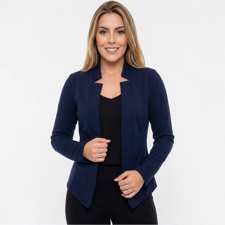 Comfortabele veelzijdige open dames blazer, ideaal voor elke gelegenheid.