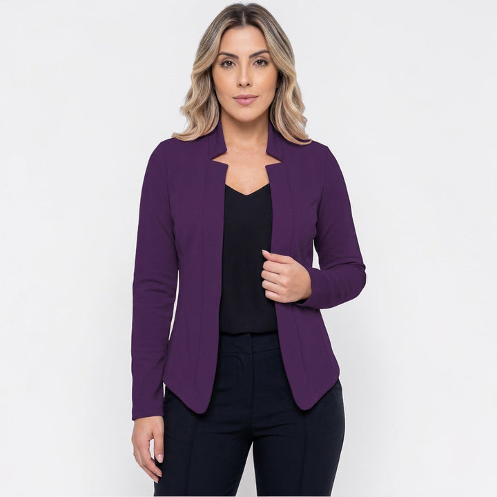 Stijlvolle open dames blazer, perfect voor zakelijk of casual chic.