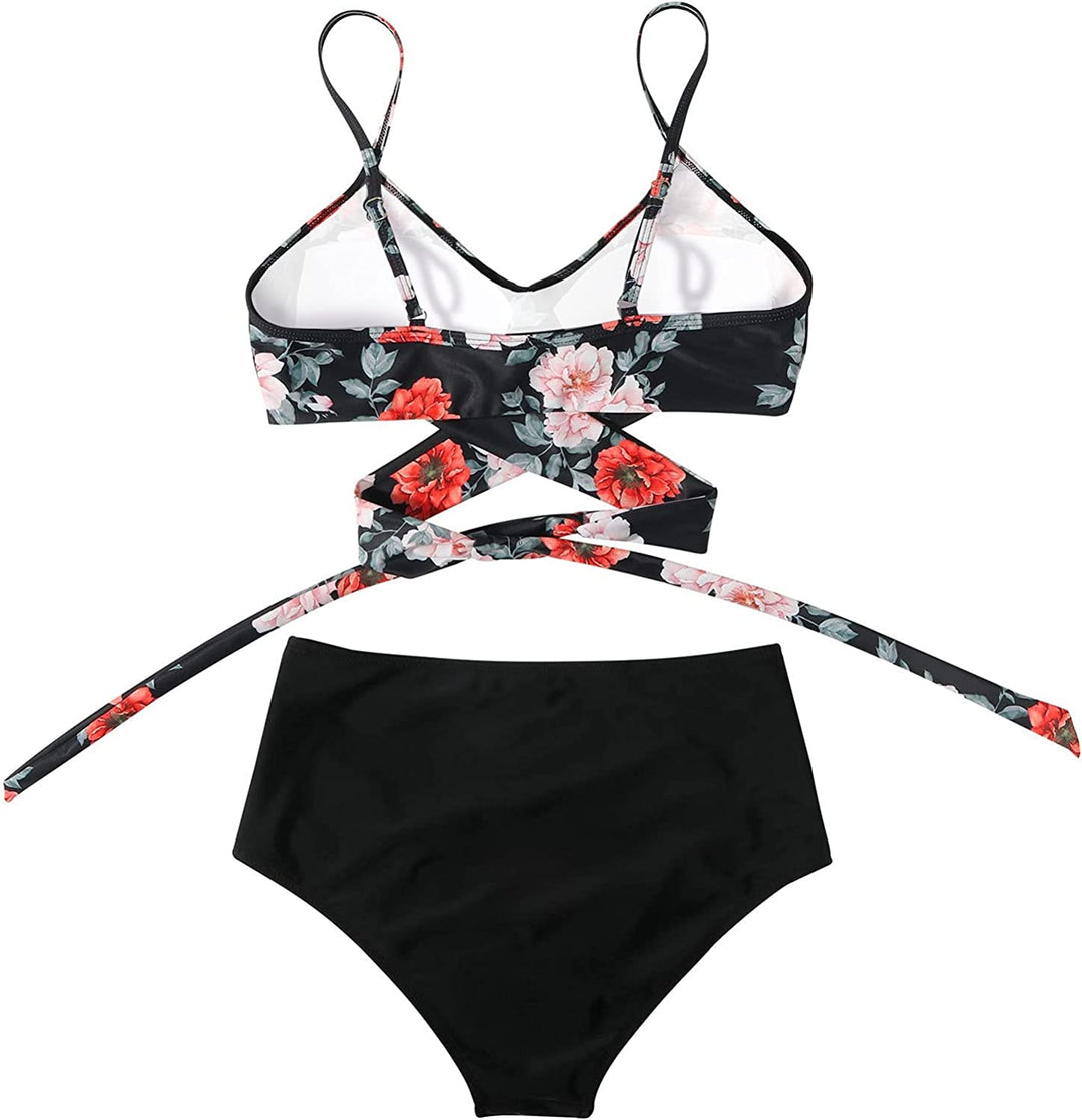 Trendy high-waisted damesbikini die de taille flatteert. Ideale badkleding voor een stijlvolle zomer.