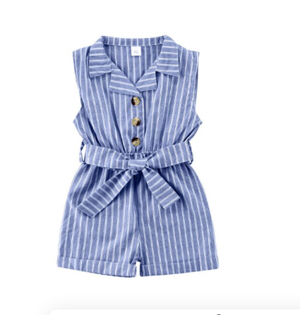 Comfortabele peuter jumpsuit voor meisjes. Ideale speelkleding voor actieve zomerse dagen.