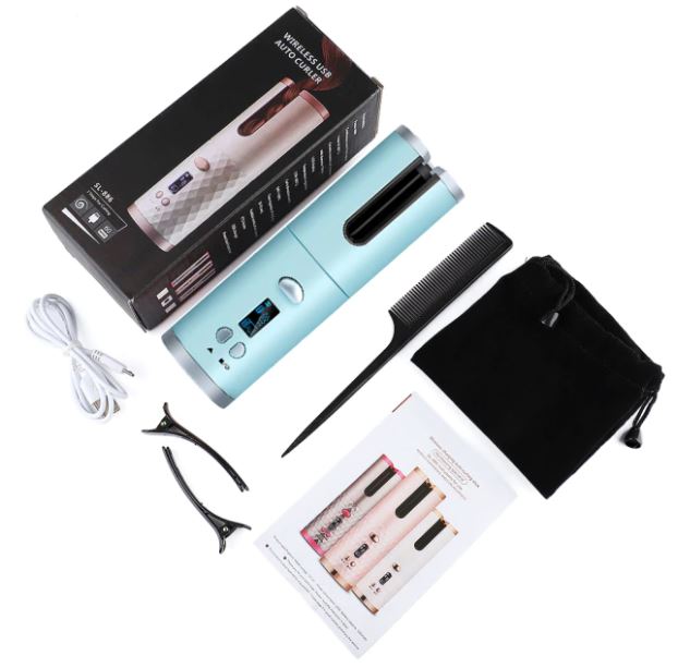 Perfecte krullen maken met deze automatische draadloze krultang. Moeiteloze haarverzorging voor dames.