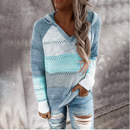 Comfortabele gestreepte damessweater voor casual lente- en zomerlooks.