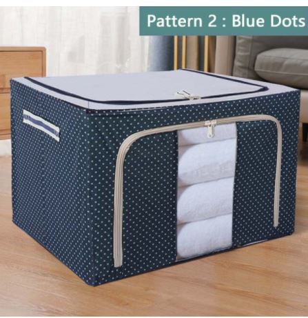 Stijlvolle stoffen opberger voor slaapkamer en kast, houdt kleding stofvrij en netjes.