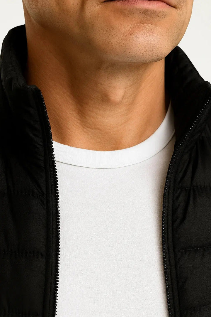 Modieuze heren bodywarmer met rits, lichtgewicht en warm voor casual bovenkleding.