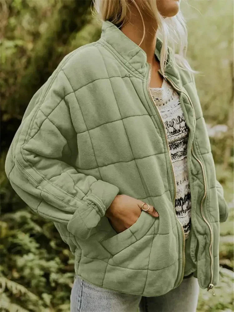 Zacht en comfortabel dames oversized bomberjack, perfect voor dagelijks gebruik.