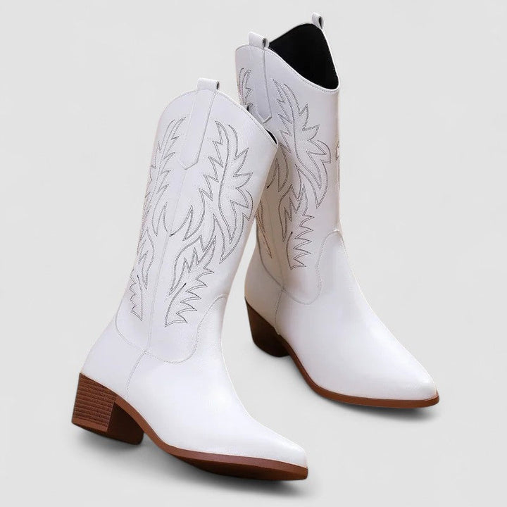 Orthopedische dames laarzen in western stijl bieden superieur comfort en ondersteuning, ideaal voor lange dagen.
