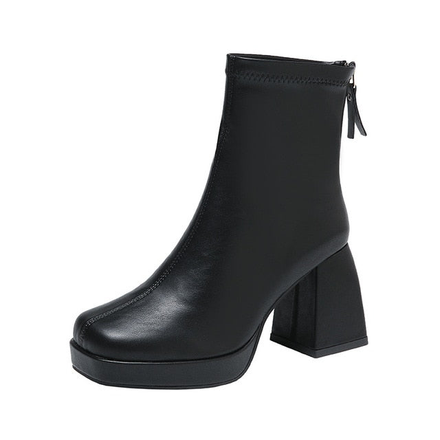 Elegante & comfortabele dames platform enkellaarsjes, verhoog je stijl deze winter.