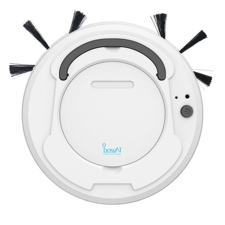Compacte robotstofzuiger in actie. Deze automatische stofzuiger maakt je woning moeiteloos schoon, ideaal voor elk huishouden.