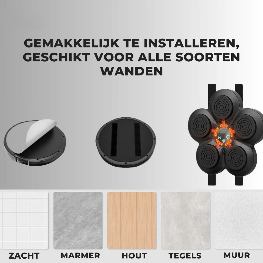 Leuke bokstrainer voor het gezin, ideaal voor sport en spel. Kinderen en volwassenen verbeteren thuis conditie.