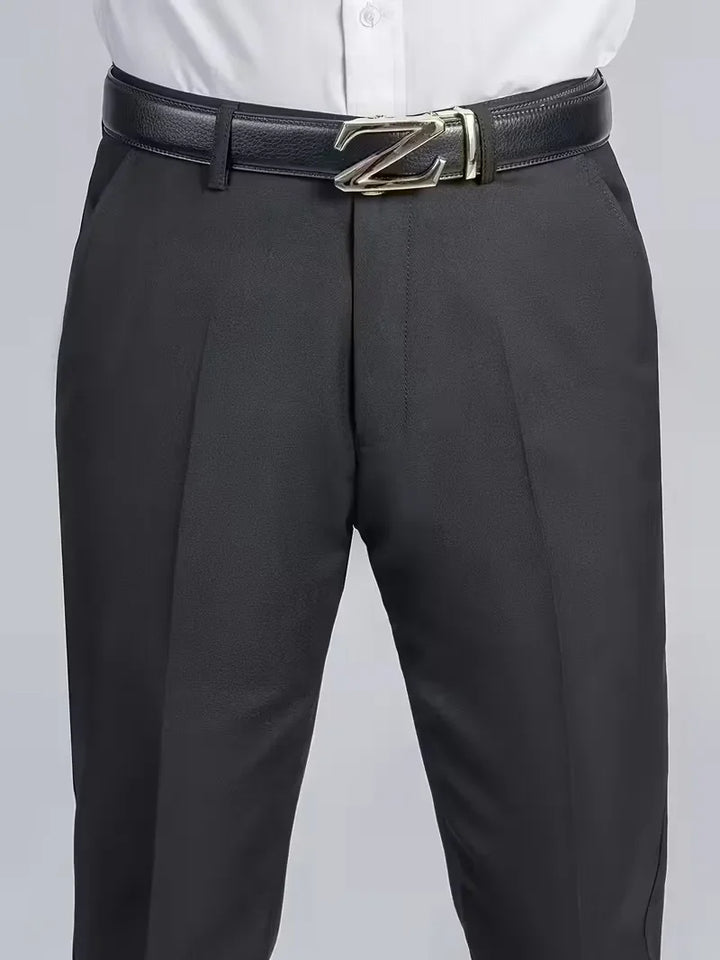 Smart casual herenbroek, kaki kleur, regular fit, rechte pijp voor dagelijks comfort.