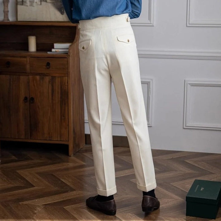 Rechte pasvorm van de heren pantalon, perfect voor zakelijke of smart casual gelegenheden.