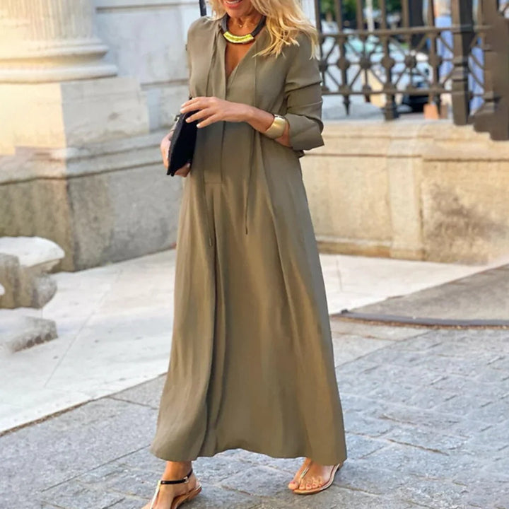 Casual of chique dames maxi-jurk, een elegante lange zomerjurk van lichtgewicht stof. Modieus en comfortabel.