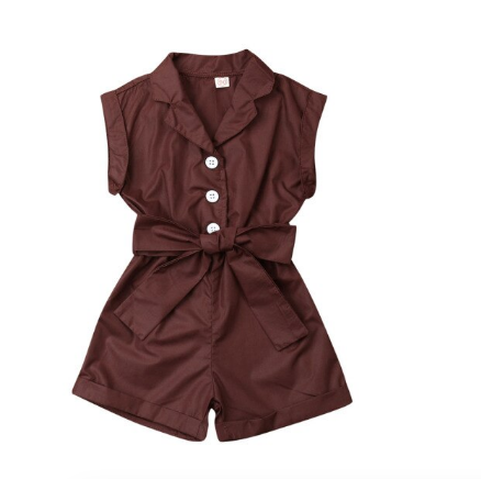 Kinderkleding set: modieuze meisjes jumpsuit, ideaal voor zomerkleding en vrolijke momenten.