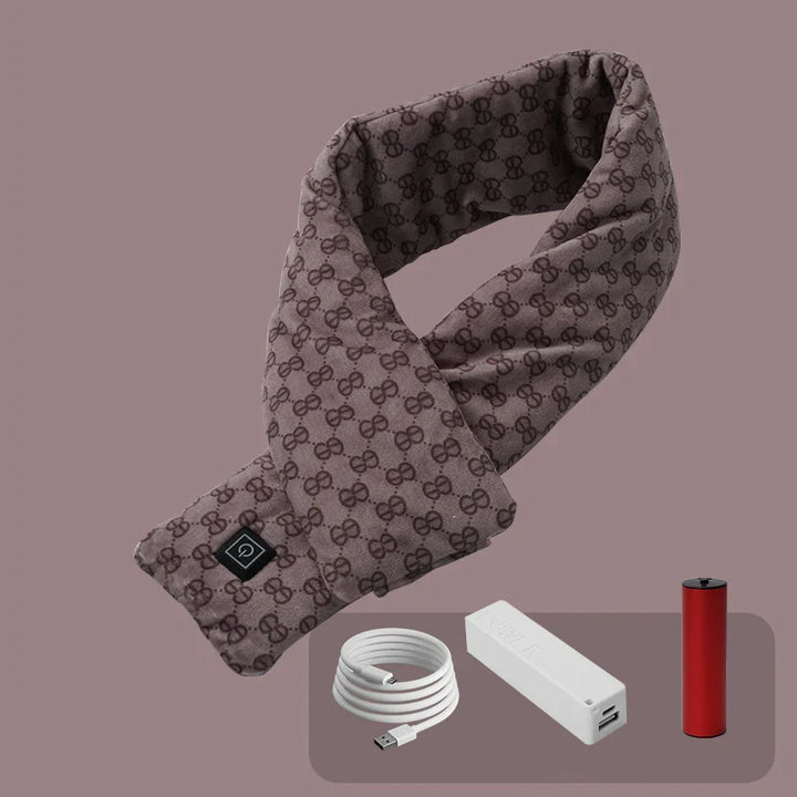 Comfortabele, stijlvolle Merel verwarmde sjaal, perfect voor extra warmte op koude winterdagen buiten.