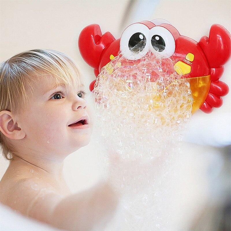 Rode CrabFun badspeelgoed krab bubbelmachine voor kinderen, zorgt voor waterpret en speeltijd in bad.