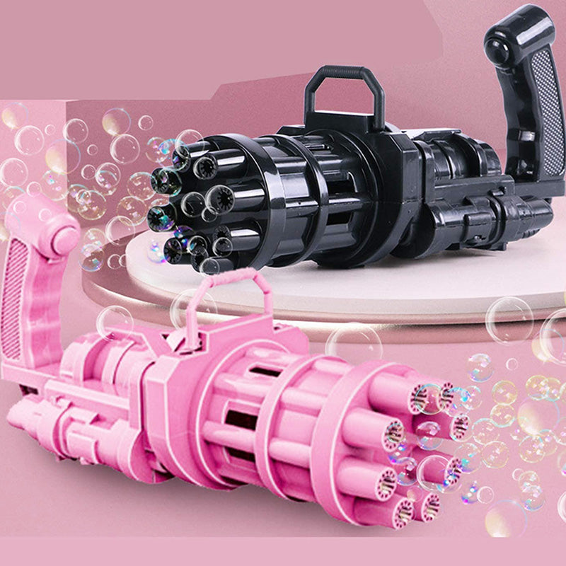 Felgekleurd automatisch bellenblaaspistool voor kinderen; zorgt voor uren bubbelplezier in de zomer.