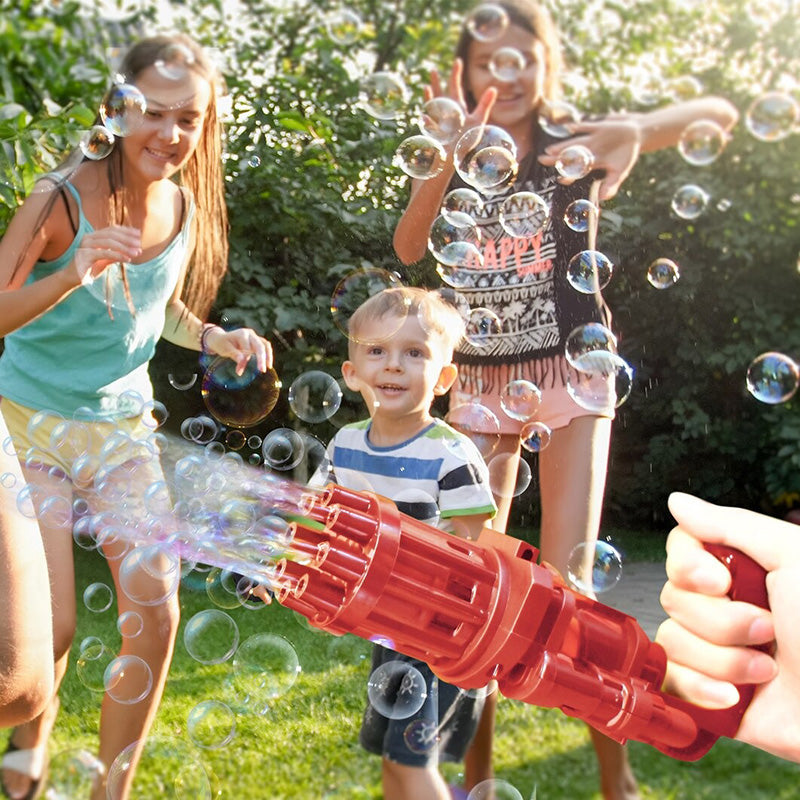 Kinderspeelgoed: Automatisch bellenblaaspistool voor een magisch bellenfestijn, ideaal voor buitenspelen.