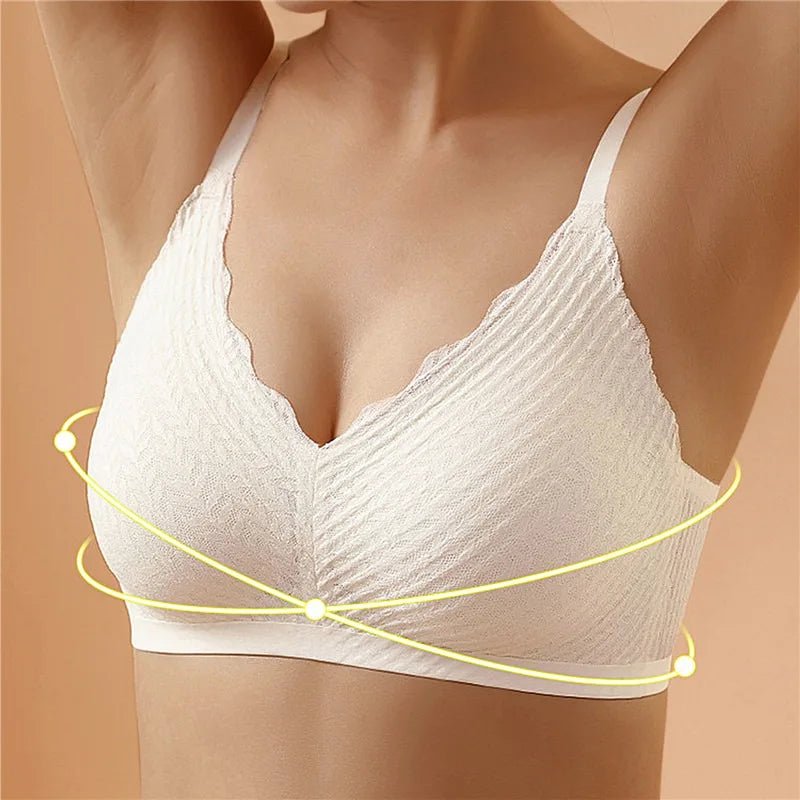 Moderne zomer bh set (2 stuks) voor dames, beugelloos en ademend, in een trendy Sienna tint.