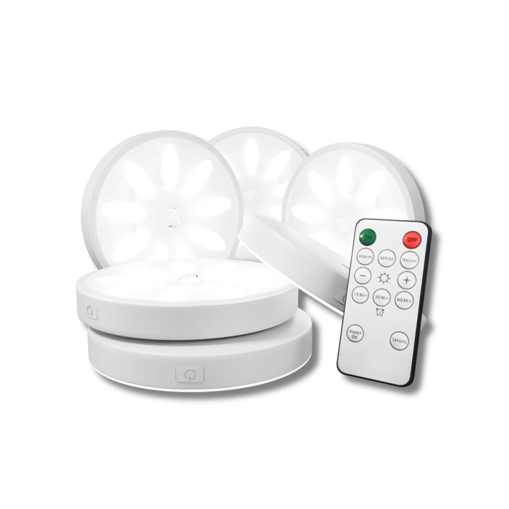 Draadloze LED spotlamp met handige afstandsbediening voor optimale sfeer in elke kamer.