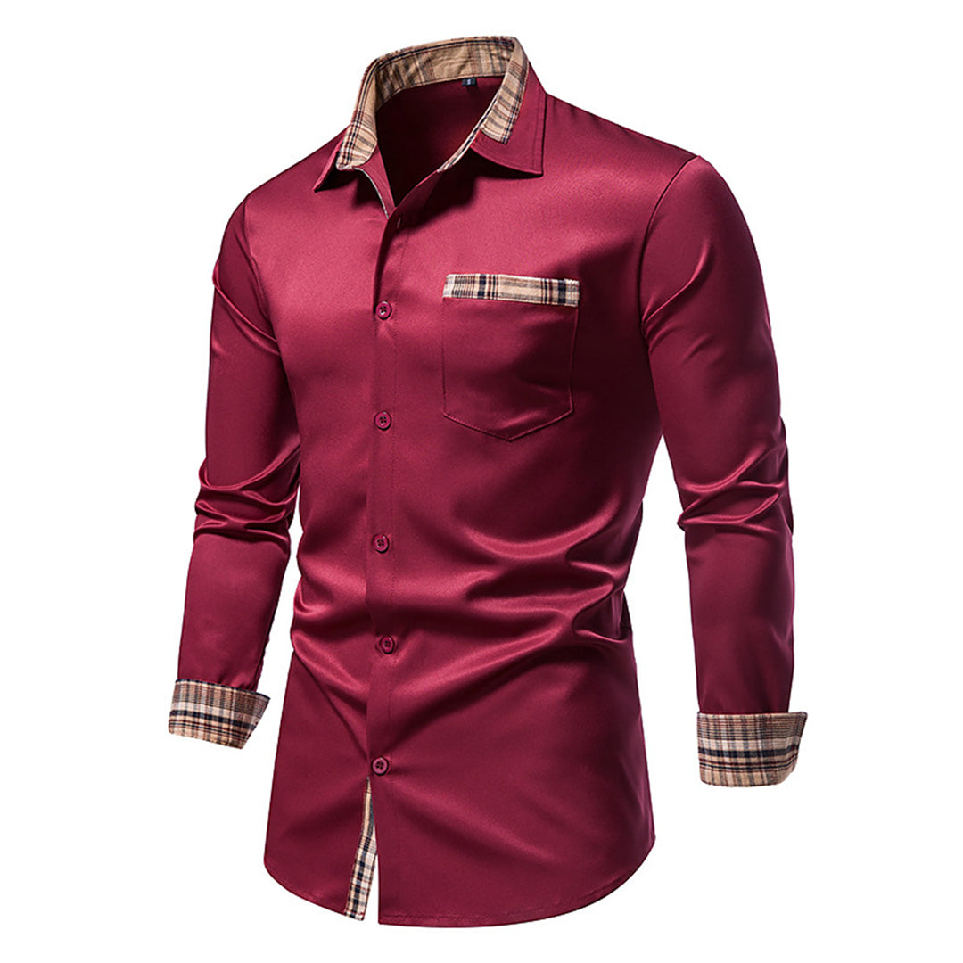 Stijlvol slim fit herenoverhemd, ideaal voor een zakelijke of casual look. Moderne pasvorm kleding voor heren.