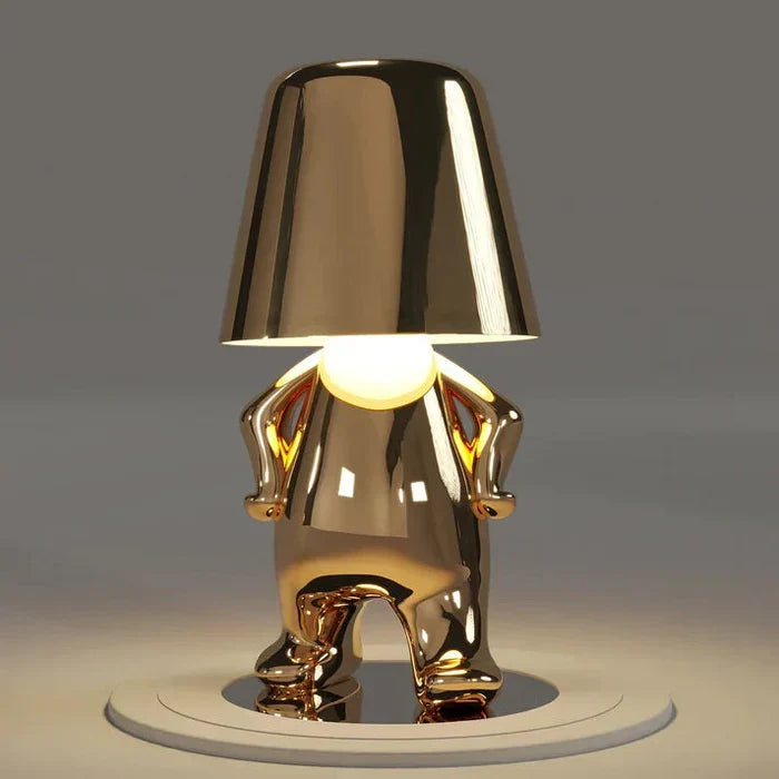 GlowCraft tafellamp, draadloos, dimbaar warm licht. USB oplaadbaar voor sfeervolle verlichting.