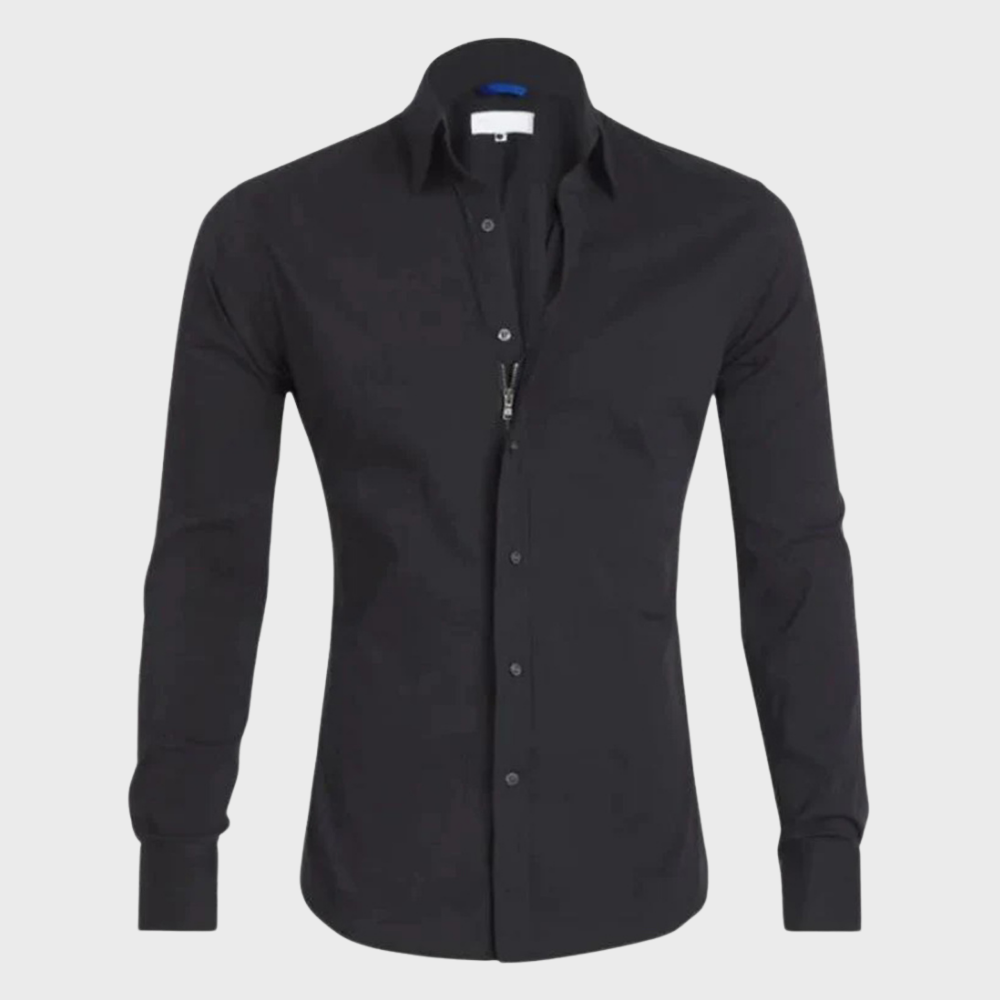 Tijdloos kreukvrij heren overhemd Milan, combineert comfort met elegantie.
