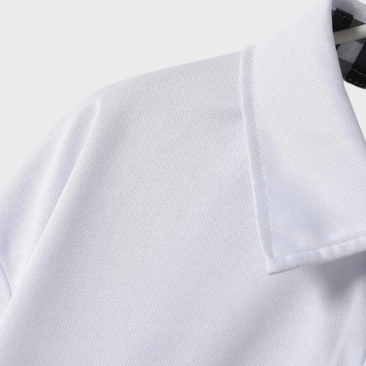 Luxe heren polo Oliver met lange mouwen, verfijnde stof en design.
