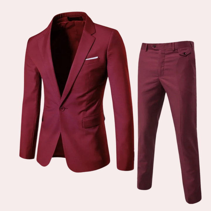 Tijdloos herenpak 'Thomas', comfortabel en stijlvol. Perfect kostuum dat elegantie en zelfvertrouwen uitstraalt.