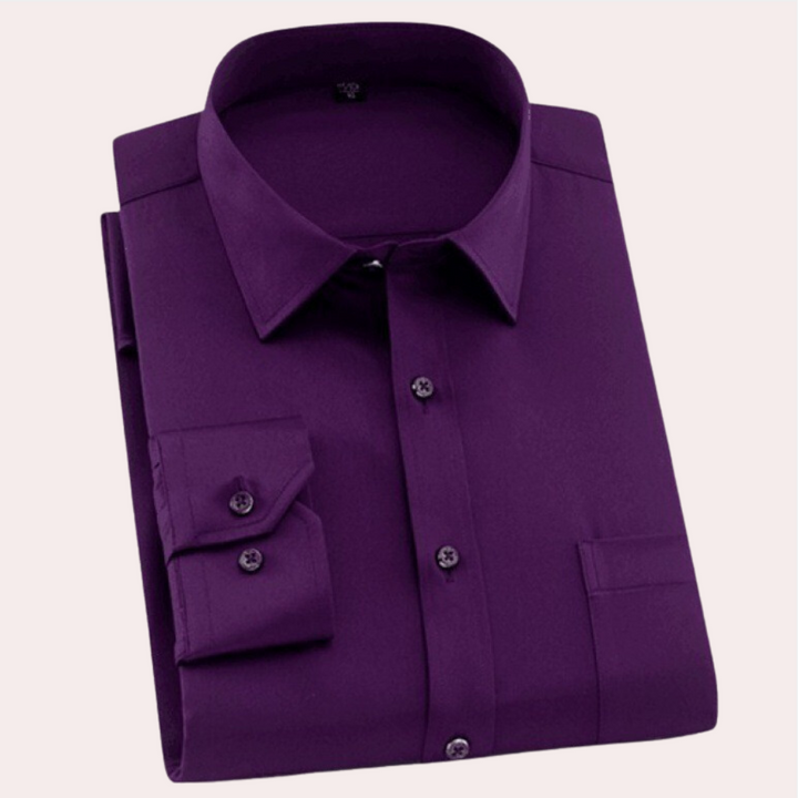 Veelzijdig Vince herenoverhemd, kreukvrij stretch, geschikt voor zowel casual als zakelijke looks met stijl en gemak.