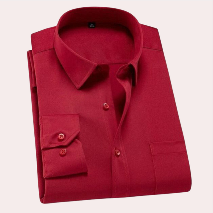 Comfortabel stretch herenoverhemd van Vince, kreukvrij en slimfit, voor een moeiteloze stijl gedurende de dag.