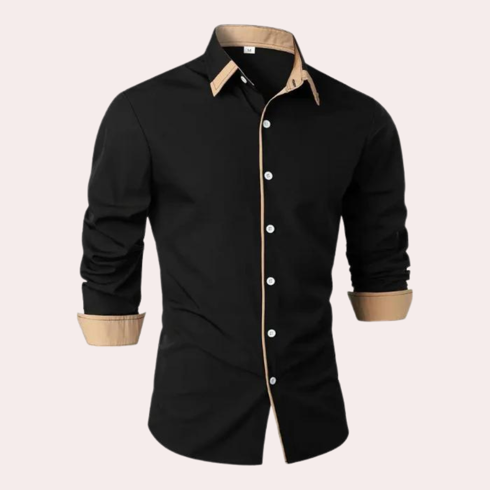 Heren slim fit overhemd met levendige zomerprint. Trendy mode voor strand of stad.