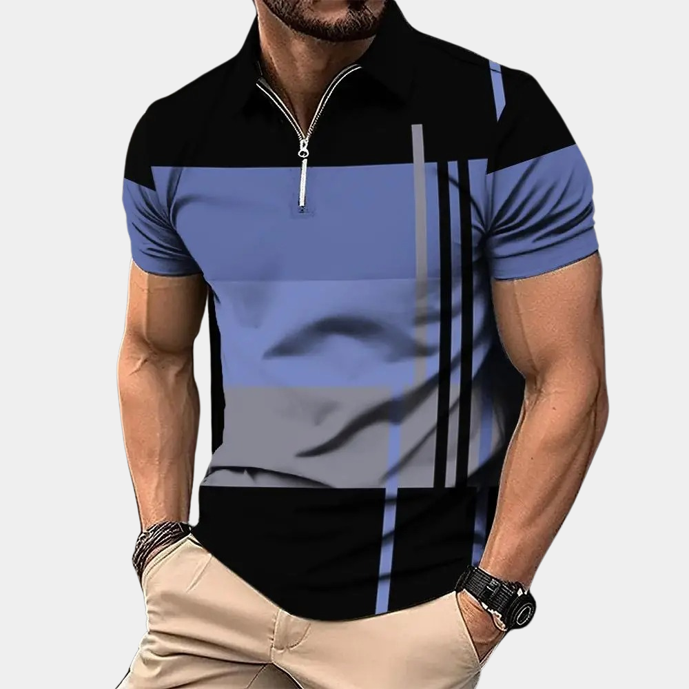 Modieus slimfit heren poloshirt Halvor van Hoymans. Comfortabele polo voor een stijlvolle, casual zomerlook.