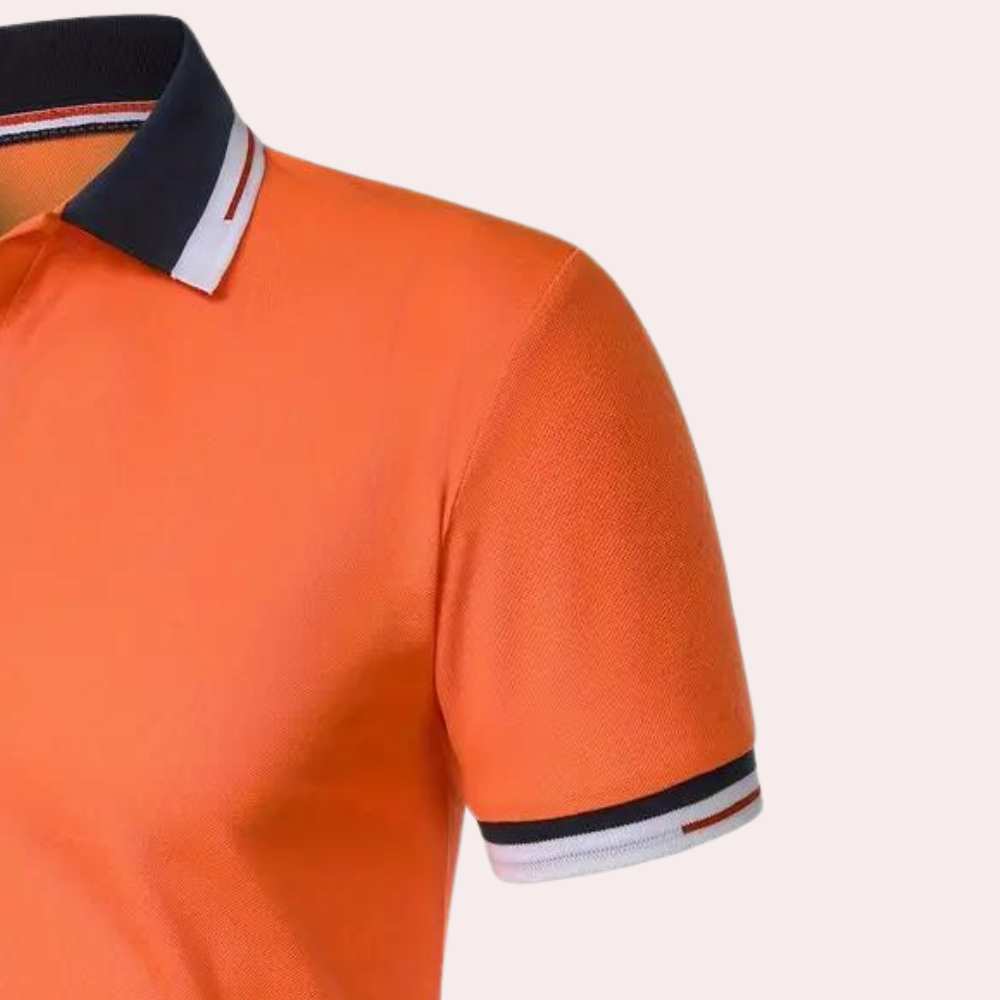 Modieuze herenpolo met klassieke kraag, ademend voor zomerse dagen en dagelijks gebruik.