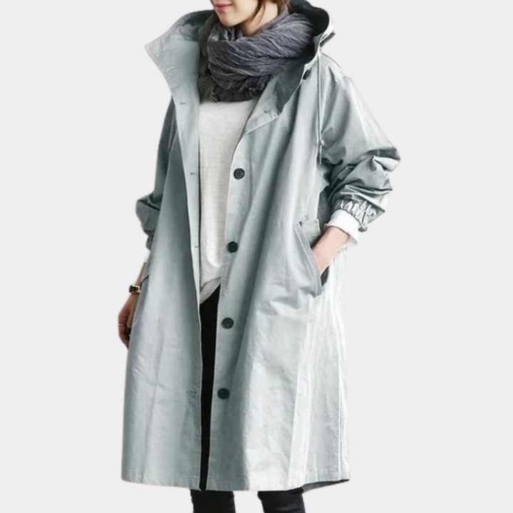 Casual elegante lange winterjas/lentejas voor dames, comfortabel en trendy.