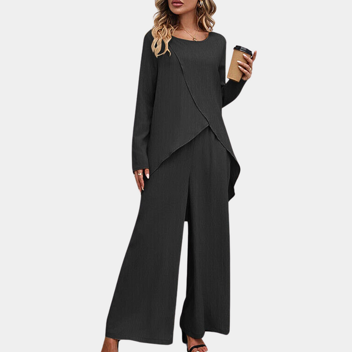 Comfortabel en modieus VHM broekpak voor dames, veelzijdig voor zowel werk als vrije tijd.