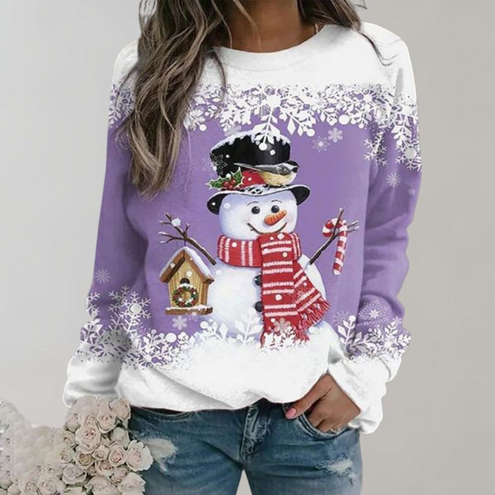 Warme dames kersttrui, comfortabel en feestelijk, essentieel voor een gezellige kerst.