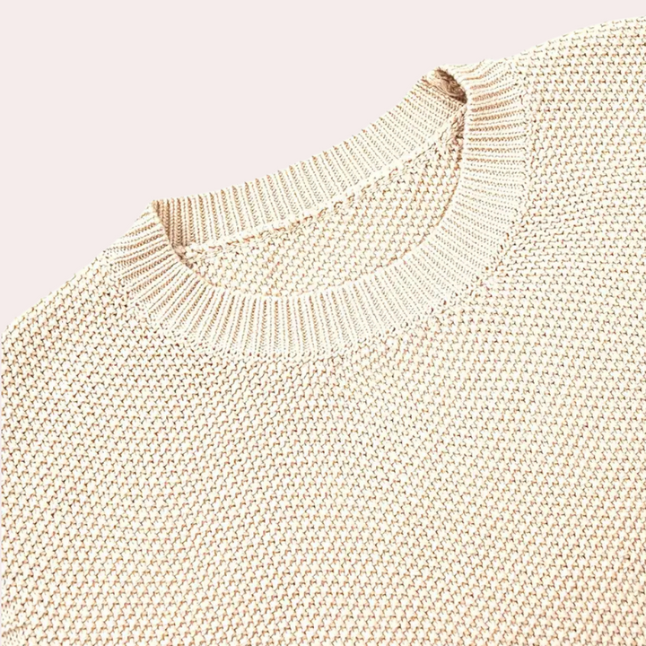 Warme dames gebreide mouwloze trui, Hoymans design, ideaal voor gelaagde looks.