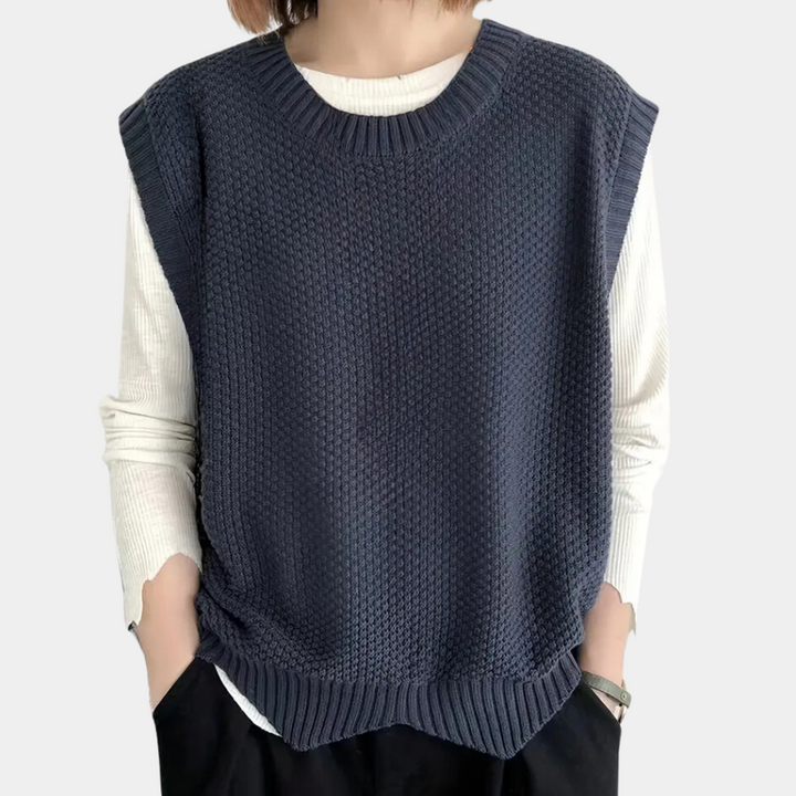 Comfortabele Hoymans mouwloze trui, perfect als vest of top voor dames, moderne fashion.