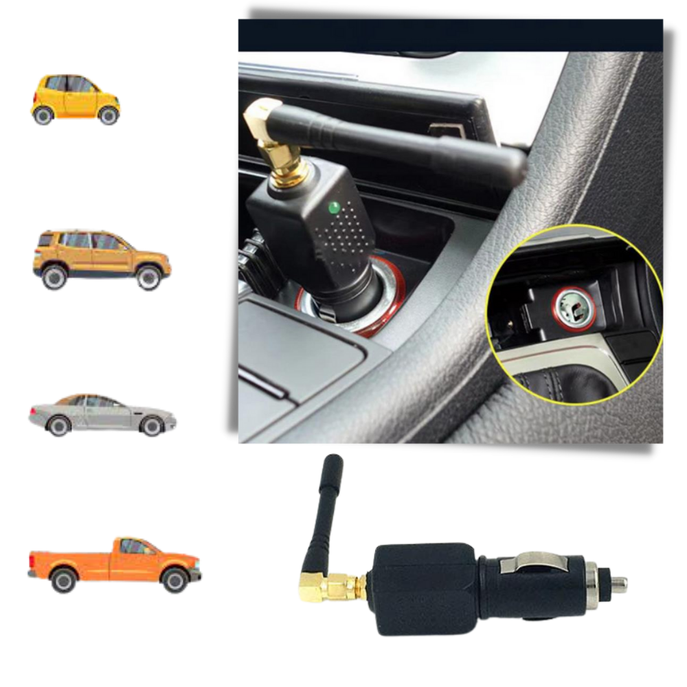 Anti-tracking apparaat, draagbare GPS-blokker beveiligt locatieprivacy in uw auto.