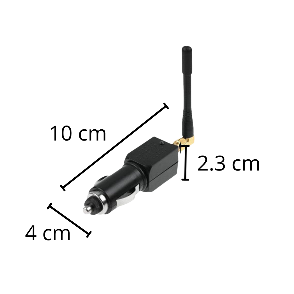 Auto GPS-blokker met 12V aansluiting, garandeert locatiebeveiliging en privacy onderweg.