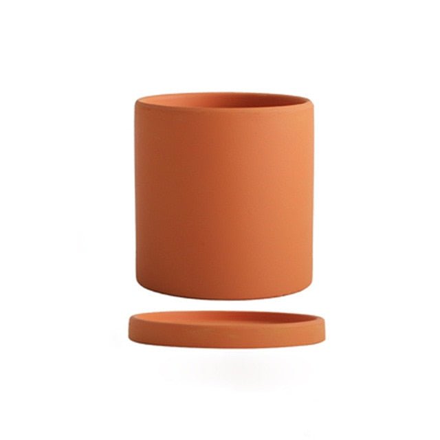 Moderne bloempot en schotel set. Een must-have voor elke plantenliefhebber.