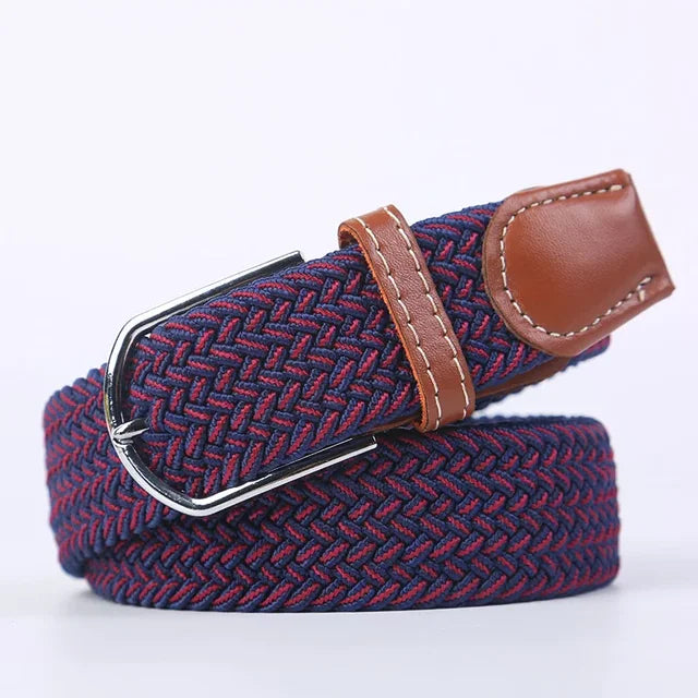 Groene flexibele riem, unisex, van elastisch imitatieleer voor optimale bewegingsvrijheid.