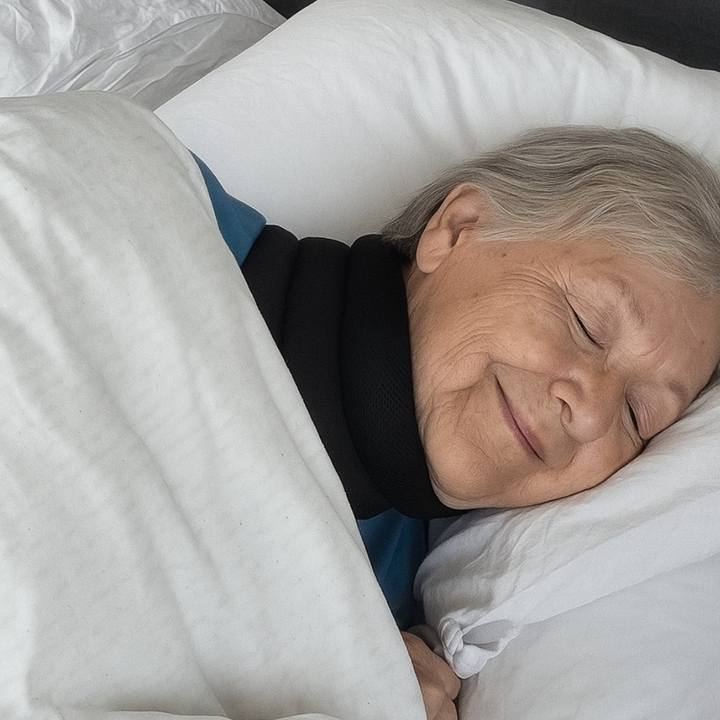 Comfortabele nekkraag in gebruik, biedt stabiele nekondersteuning voor ontspanning en welzijn. Vermindert nekpijn.